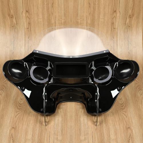 KUAFU Batwing Fairing Compatible with 1986-2015 Harley Davidson FLSTN Heritage Softail Classic Deluxe Fat Boy w/Windshield 4 Speaker Front