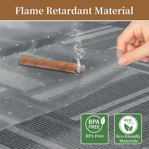 MESHDO Office Chair Mat for Carpet, 48 X 48 X 0.09 Desk Chair Mat for Carpet Floors, Clear and Thick Rolling Computer Chair Mats with Non-Slip Studded for Home and Office Low Pile Carpets