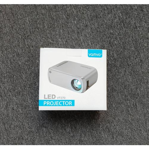 Vamvo Mini Projector with WiFi and Bluetooth 4K Support, Native 1080P Portable Outdoor Smart Projector, Mirror Screen with Android/iOS/PC Compatible with PC/PS5/Phone/TV Stick (Silver)