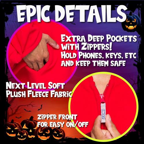 One size Funziez! Sea Creatures Onesie Lobster, Clown Fish, Hammerhead Shark, Octopus, Squid - Plush Adult Animal Costume Jumpsuit