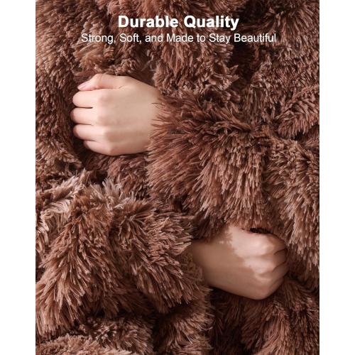 Super Soft Fluffy Fuzzy Faux Fur Sherpa Fleece Blanket Twin Size, Plush Thick Warm Blanket for Bed Couch, College Dorm Essentials Gifts for Girls Boys, Room Decor for Winter, 60 x 80