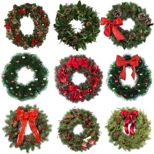 2 Pack Christmas Wire Wreath Frame Wire Wreath Making Rings Green for New Year Valentines Decoration (14 Inch)