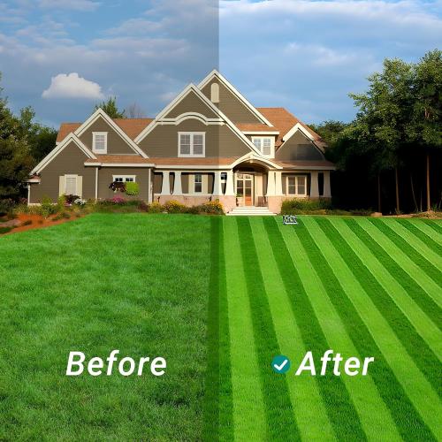 Suchtale Lawn Striping Kit for Push Mowers, Heavy-Duty Stainless Steel Roller, Universal DIY Lawn Striper with Large Easy-Fill Sand Port & Funnel, Adjustable Design, Fits Gas or Electric Lawn Mowers