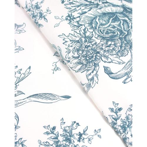 Melange Home 235469 Mélange Home, Light Blue Toile, Queen Sheet Set