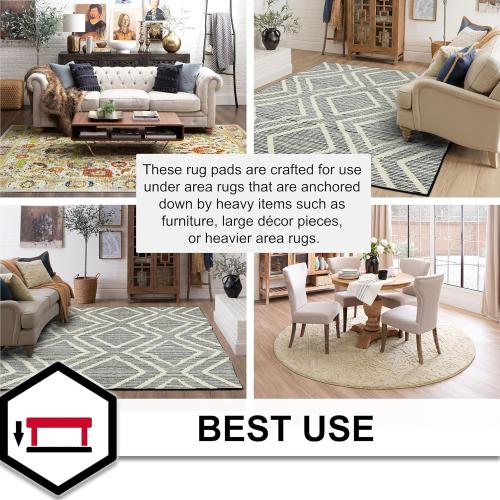 Mohawk Home 9' x 12' 3/8 Rug Pad 100% Felt Protective Cushion, Premium Comfort Underfoot – Safe for All Floors
