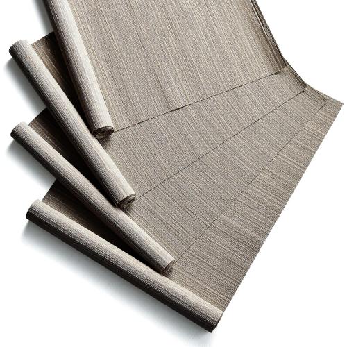 Replacement Fabric Panels – Fabric Only – 4 Panels (23” x 96”) – Trimmable, Natural Woven, Light-Filtering, Easy Swap – Fits Most Panel Track Blinds,Sand Gold