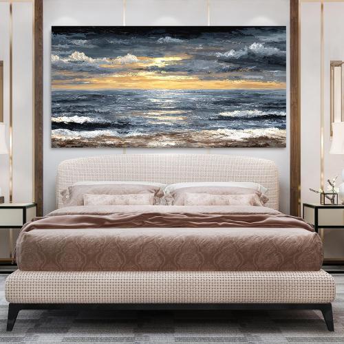 Canvas Oversized Wall Art Decor Modern Wall Art Pictures for Living Room Abstract Coastal Wall Art Prints Large Landscape Wall Art Decorations Abstract Canvas Art Wall Decor Home Office Decor 29X58 ‼️unused‼️