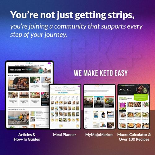 KETO-MOJO Blood Glucose and Ketone Test Strips Combo Pack | 60 Glucose   60 Ketone Strips (120 Count) | for Use Only with GK  Meter