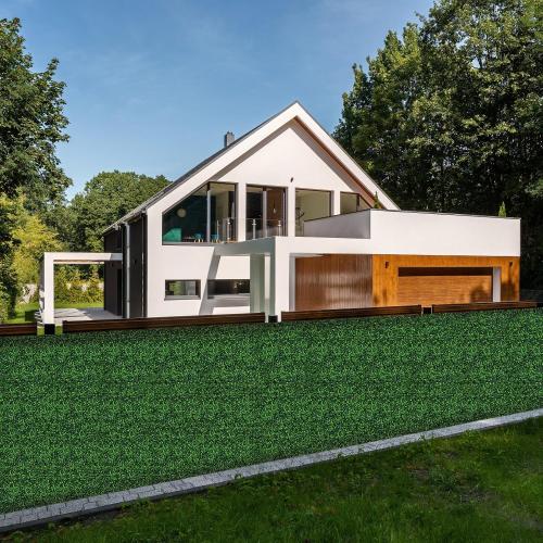 AOKIE 20X20 Artificial Grass Wall, 24Pcs Boxwood Hedge Wall Panels UV-Anti Grass Backdrop Wall Decor, Greenery Privacy Hedge Screen for Indoor Outdoor Patio Balcony, Party Garden Fence Decor