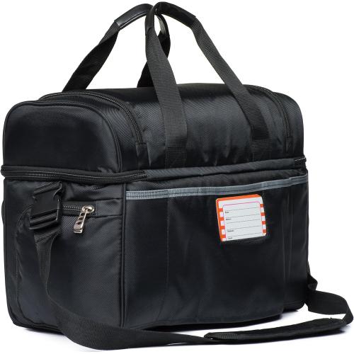 MOJECTO Large Cooler Bag. Two Insulated Compartment, Heavy Duty Fabric, Thick Insulation, 2 Heat Sealed Soft Peva Liner, Many Pockets, Strong Double Zipper, Padded Straps. for Men Women