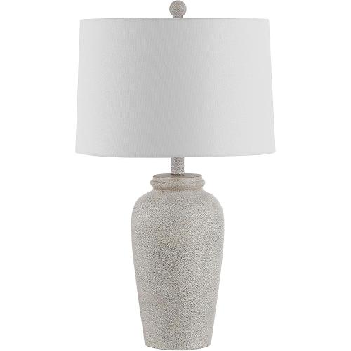 SAFAVIEH Lighting Collection Sabrin Modern Cream 26-inch Bedroom Living Room Home Office Desk Nightstand Table Lamp (LED Bulb Included)