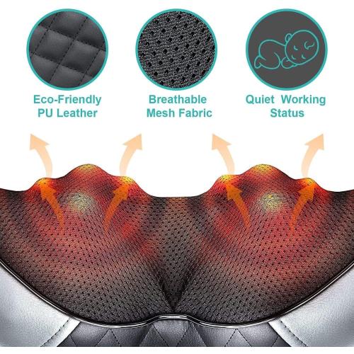 Medcursor Neck Massager - Portable Electric Shiatsu Back Massage Device with Heat, Deep Tissue 3D Kneading Pillow for Muscle Pain Relief, Valentines Day Gifts - Includes Carry Bag (No Battery)