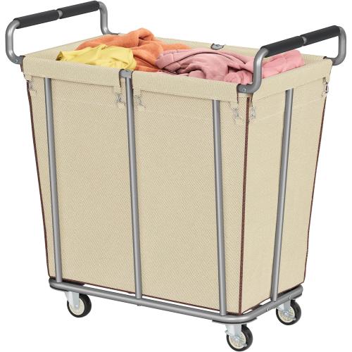 Large laundry hamper with Wheels, 2 Bag 360L Big Rolling Laundry Basket Sorter Cart, Extra Large Laundry Clothes Hamper, Heavy Duty Laundry Basket Organizer for Laundry Room,Bathroom