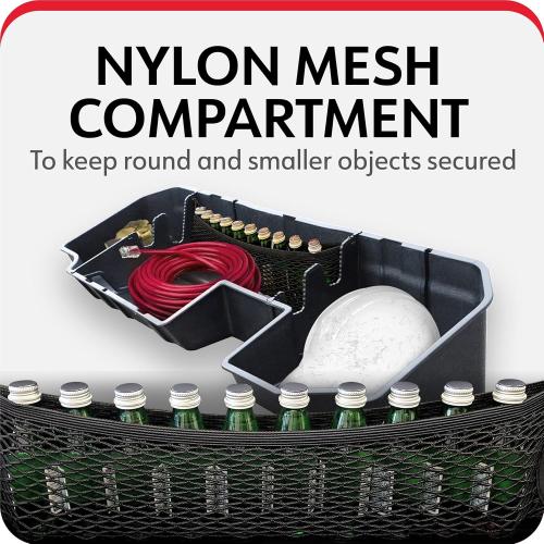 MaxMate Underseat Storage Box Compatible with 2019-2025 Chevy Silverado GMC Sierra 1500; 2020-2025 2500 3500HD Double & Crew Cab, Black Rear Under Seat Extra Cargo Store Organizer | CB5C2278MX