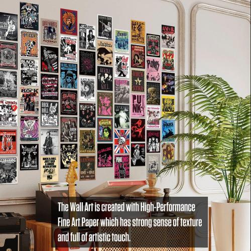 JZHLLOY Punk Hip Hop/Rap Wall Collage Kit | Rock and Roll Posters for Room Aesthetic | Unique Retro Album Covers Aesthetic Poster | Rapper Posters