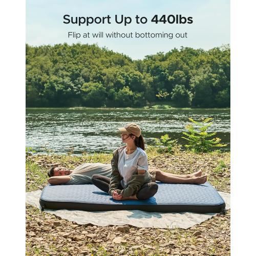 Acacia 4 Thick Self Inflating Sleeping Pad with Foam, Innovative Y-Shaped Telescopic Structure, Ultraportable Camping Air Mattress with Pump Sack, Easy Roll Up Sleep Bed for Travel Tent Car
