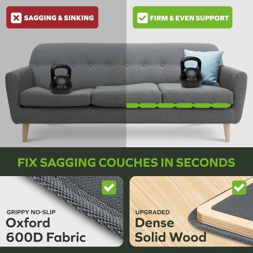 BEN'SHOME® Loveseat Cushion Support Board for Sagging Loveseats - Stop Sinking Into Your Couch | 0.5 Thick Solid Wood, 400 LBS | Fits 38–45 x 19.7 | Anti-Slip, Lifetime Replacement