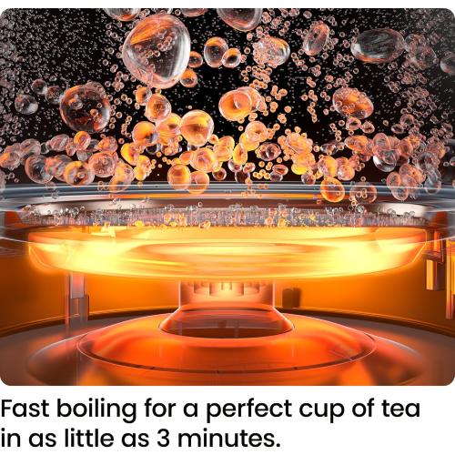 Chefman Electric Kettle, 1.8L 1500W, Hot Water Boiler, Removable Lid for Easy Cleaning, Auto Shut Off, Boil-Dry Protection, Stainless Steel Filter, BPA Free, Borosilicate Glass Electric Tea Kettle