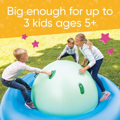 Hearthsong 8-Foot Inflatable Dome Rocker with 6 Handles - Children's Fun Play Equipment Blow Up Giant Bouncer Backyard Toy for Outdoor Game Activities for Boys and Girls Ages 5  (Max Weight 250 lbs)