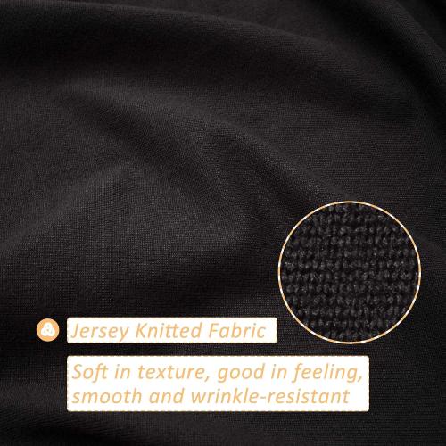 Stretch Jersey Box Spring Cover Wrap Around, Bed Skirt Alternative, Ultra Soft & Wrinkle Resistant, King/Cal King, Black
