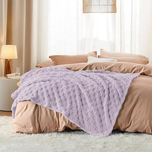 60x80 Lavender Bedsure GentleSoft Twin Blanket for Bed Lavender Fog - Super Soft Cozy Blankets for Women Men Girls, Cute Fuzzy Fleece Throws for Bedroom Couch, 60x80 Inches