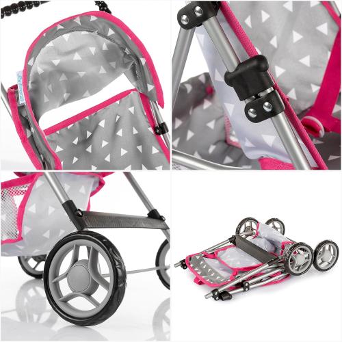 Baby Doll Stroller | Pram for Girls | Umbrella Stroller for Kids - Lightweight Play Carriage for Ages 2  Years | Baby Doll Accessories with Storage | 22.05-Inch Handle Height, Model KP0280S