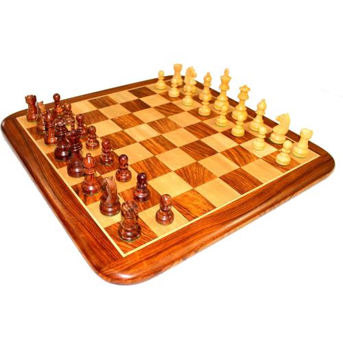 StonKraft 21 X 21″ Collectible Acacia Wood Chess Game Board Set Wooden Crafted Pieces