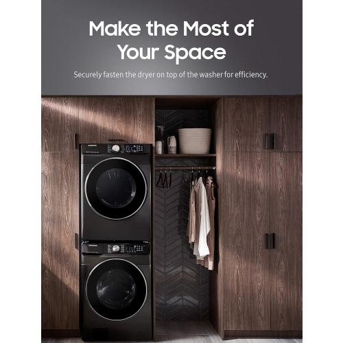 SAMSUNG Stacking Kit for 27” Wide Front Load Washer and Dryer Combo, Small Space Saving Solution for Stackable Laundry Machine Sets, All Parts Included, SKK-8K