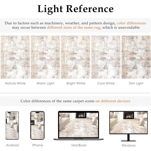 10x14 Area Rug Beige Grey Abstract Living Room Bedroom Washable Carpet Neutral Modern Non Slip Soft Low Pile Indoor Large Throw Rug for Dining Room Office