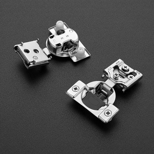 Ravinte 10 Pack 5 Pairs 3/4 inch Overlay Soft Close Hinges for Kitchen Cabinet Hinges Satin Nickel Hidden Hinges Stainless Steel Concealed Hinge self Closing