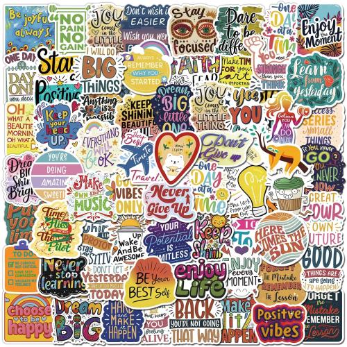 200PCS Holographic Quote Stickers, Motivational and Inspirational Vinyl Stickers with Positive Affirmations for Teens Adults Teachers, Waterproof Glitter Stickers for Water Bottles Laptop Scrapbook