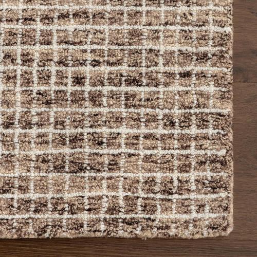 Rugs USA Melrose Brown/Ivory, 7'6 x 9'6, Handmade, Wool & Cotton, Soft and Cozy, High Traffic, Stain Resistant, Easy Clean, Durable Area Rug for Bedroom, Living Room, Dining Space, Den, Entryway