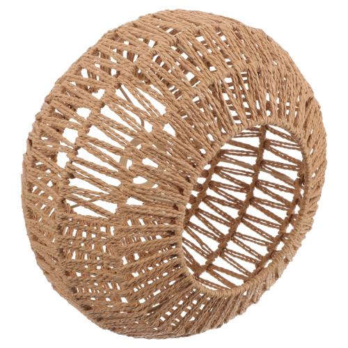 GANAZONO Woven Paper Rope Lamp Shade Simulation Rattan Pendant Light Shade Ceiling spider Bulb Covers for Pendant Floor Table Lamps Drawing Room Bedroom Office Hotel