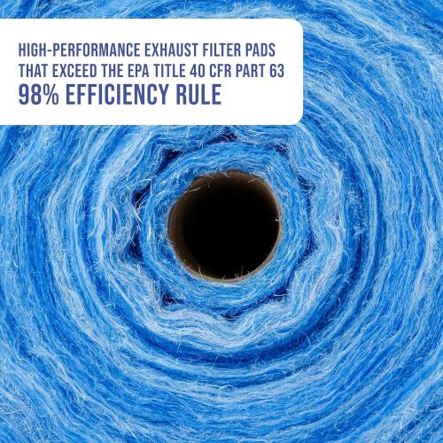 Master Elite Premium Paint Spray Booth Exhaust Filter Roll, 20.5 x 100' - 18 Gram Heavy-Duty Fiberglass Paint Arrestor - Captures Traps Overspray Paint Particles in Auto Car Autobody Refinish Booths