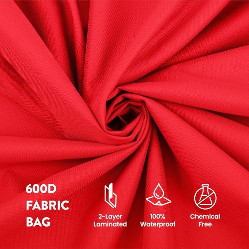ZOBER Christmas Ornament Storage Box - Stores 200 3 Ornaments with Individual Trays - Tear Proof 600D Oxford Fabric - ornament organizer storage box (Red, 200-3 Ornaments)