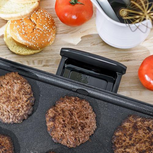 bella Electric Griddle with Warming Tray - Smokeless Indoor Grill, Nonstick Surface, Adjustable Temperature & Cool-touch Handles, 10 x 18, Copper/Black, PFOA & PTFE Free