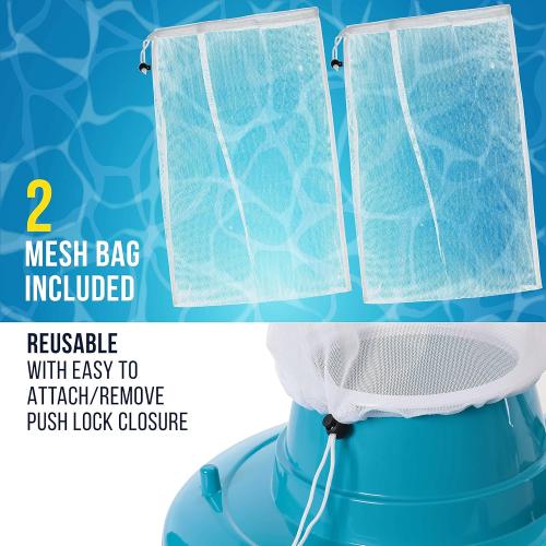 U.S. Pool Supply Professional Swimming Pool Leaf Terminator Vacuum - 15 Pool Cleaner Body, 8 Pressure Jets, 4 Rotating Wheels, 3 Perimeter Brushes, 2 Debris Bags - Below or Above-Ground Sucker Eater
