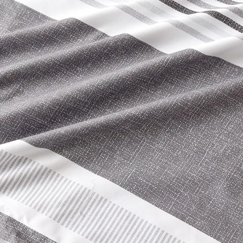 Bedsure large Comforter  Grey and White  Striped Bedding Set for All Seasons, Reversible,  with Comforter,