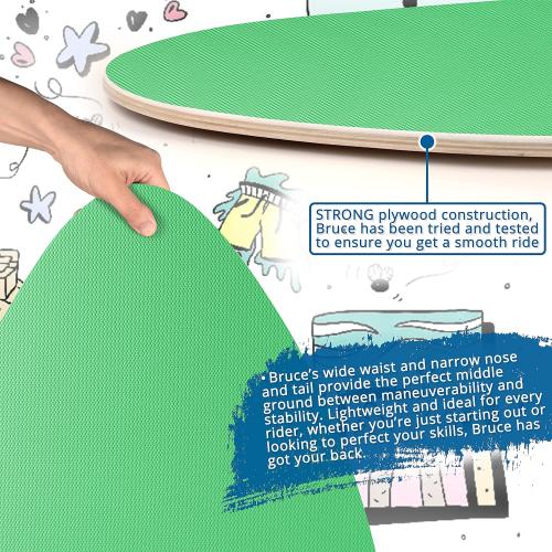 BINDY Australia Skimboard for Beach Kids with Storage Travel Bag - 41” Beginner to Intermediate Wooden Skim Board - Kids Beach Skim Boards for Beginners Durable, Lightweight Wood Body Board with EVA Grip Pad