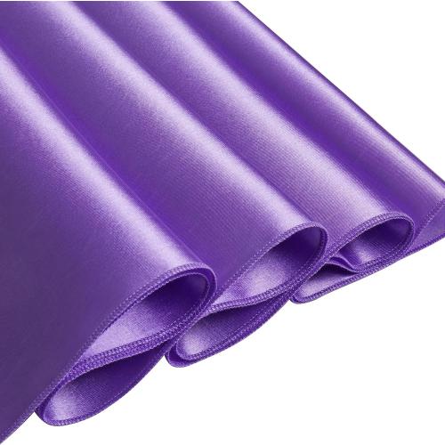 1 Pack Satin Table Cover Rectangle Silkly Soft Table Cloth, Satin Dining Table Cloths for Wedding Banquet Table Decoration, Dining Room, Indoor and Outdoor Use, 60 x 84 Inches, Light Purple