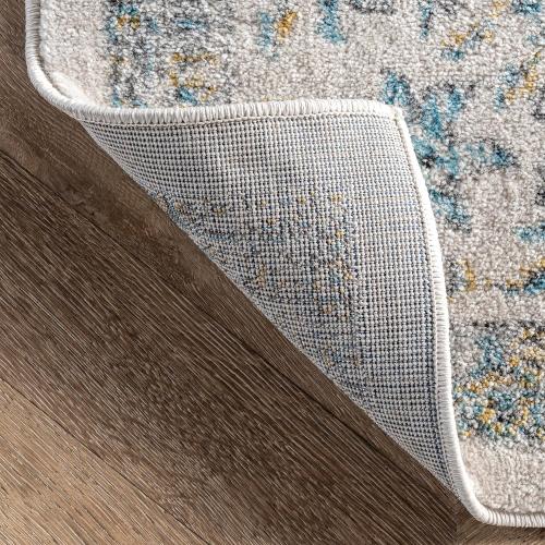 Nuloom Verona Blue/Off-White, 2' x 3', Vintage Medallion, Soft and Cozy, High Traffic, Stain Resistant, Easy Clean, Durable Area Rug for Bedroom, Living Room, Dining Space, Den, Foyer, Entryway