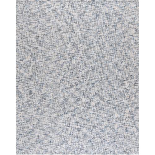 SAFAVIEH Area Rug 8x10 - Ebony Collection - Large - Blue & Ivory, Handmade Wool, Ideal for Living Room, Bedroom, Office, Dining Space (EBN350M)
