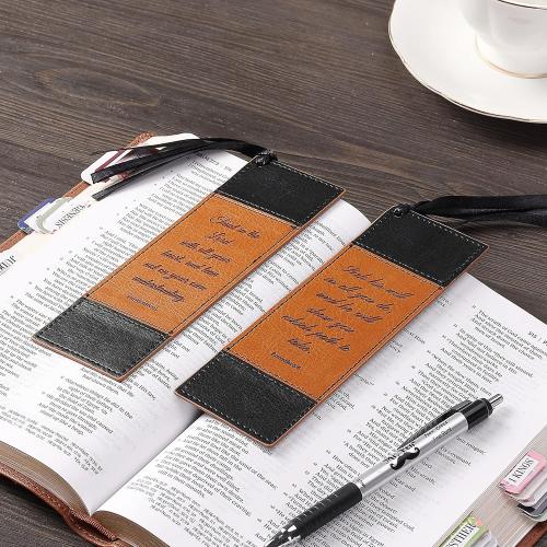 Mr. Pen- Christian Faux Leather Bookmarks, 2 Pack, Bible Verse, Religious Book Mark