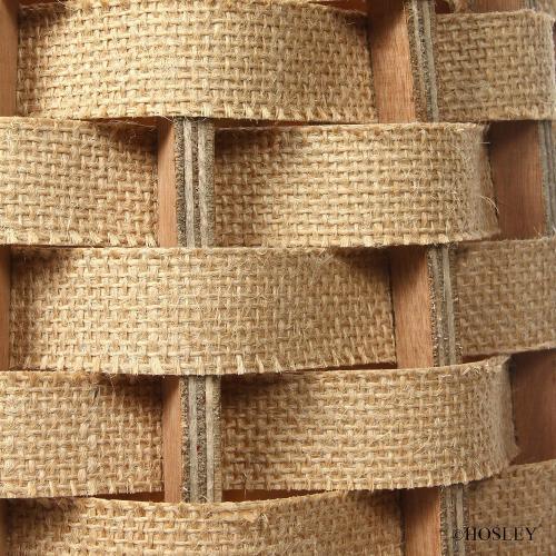 Hosley 24” Tall Woven Floor Vase – Natural Wood & Grass Decorative Vase for Home Décor, Floral Arrangements, Entryway, Living Room