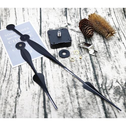 12 Hand Black Youngtown High Torque Long Shaft Clock Movement Mechanism with 12 Inch Long Spade Hands