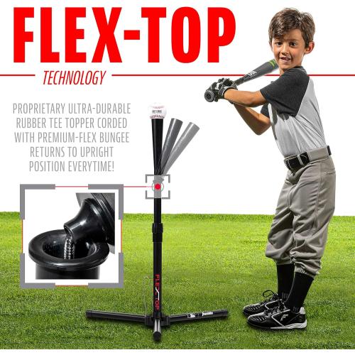 Franklin Sports MLB Flex Top Baseball Batting Tees - Portable Hitting Tees for Baseball, Teeball   Softball Practice - Kids   Adult Batting Tee Stands