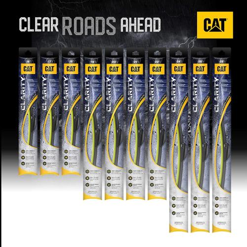 CAT Clarity Wiper Blades (1-Pack), Premium Performance Direct OEM Replacement, Universal Fit Front Windshield Wiper Blades, Durable Streak-Free Spotless Silent Easy Installation - 24