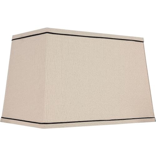 T Shape Lampshades Set of 2, Natural Linen Top L13.78'' x W7.5''xBottom L15.75''xW9.45''*High 10.24, Easy Assembly Replacement Beige Shade for Table Lamps Floor Lamps,Half and Spider Fitter Included