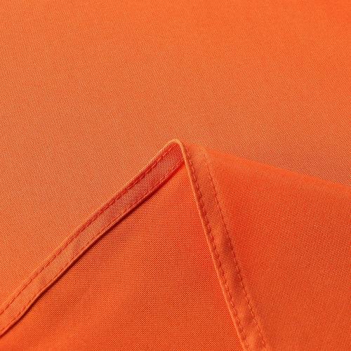 Softalk circular Tablecloth  - Stain and Wrinkle Resistant Washable Polyester Table Cloth, Decorative Fabric Table Cover for Dining Tables, Buffet Parties and Camping, Orange