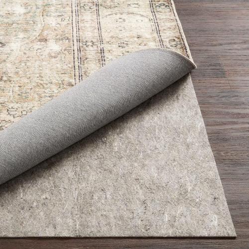 Loloi Loloi-Grip Rug Pad, FPAD2 Grey, 4'-0 x 6'-0, .13 Thick, Gray, 1/8 inch, Reversible, Soft, Cushion, Low Profile, Hardwood, Carpet, Tile, Vinyl, Linoleum, Multi Surface, Trim to fit, Rug Pad